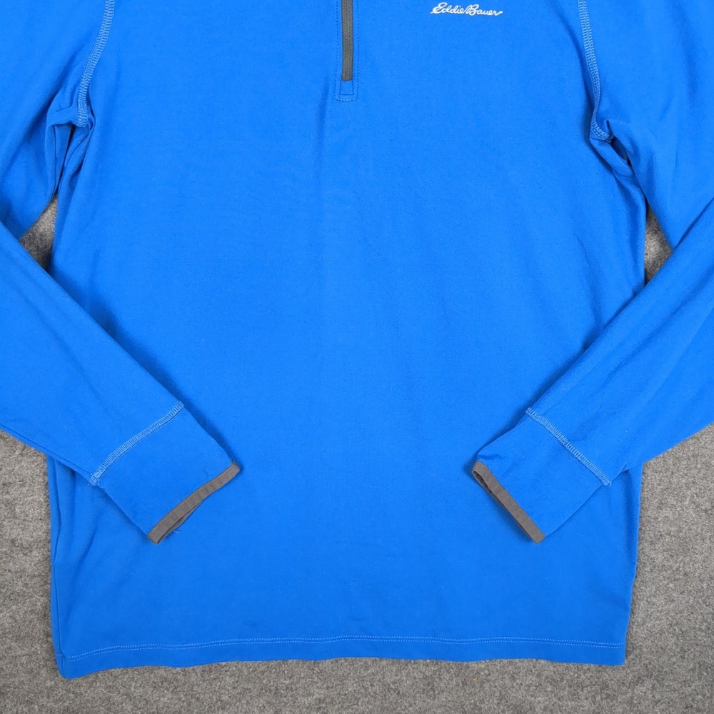 Eddie Bauer Mens Blue Active Fit‎ FreeHeat 1/4 Zip Pullover Sweatshirt Size M - Picture 5 of 12